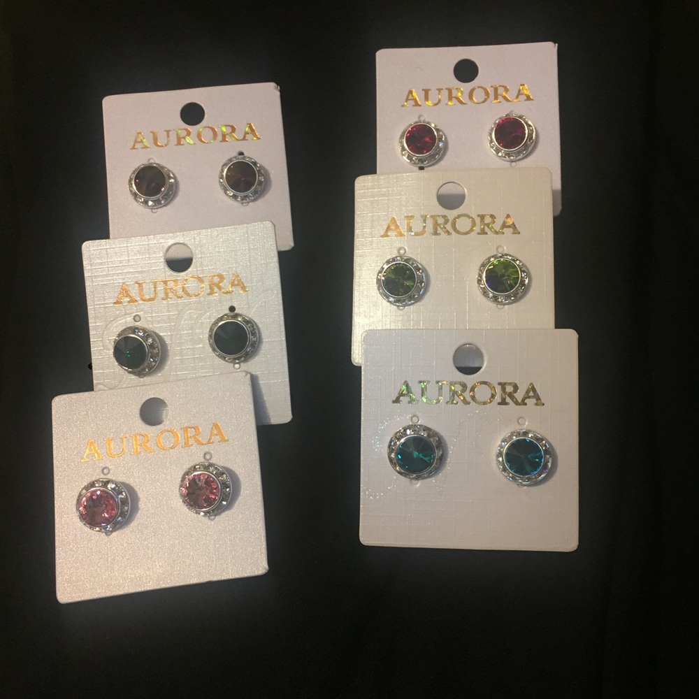 Color gem with clear gem halo (silver)